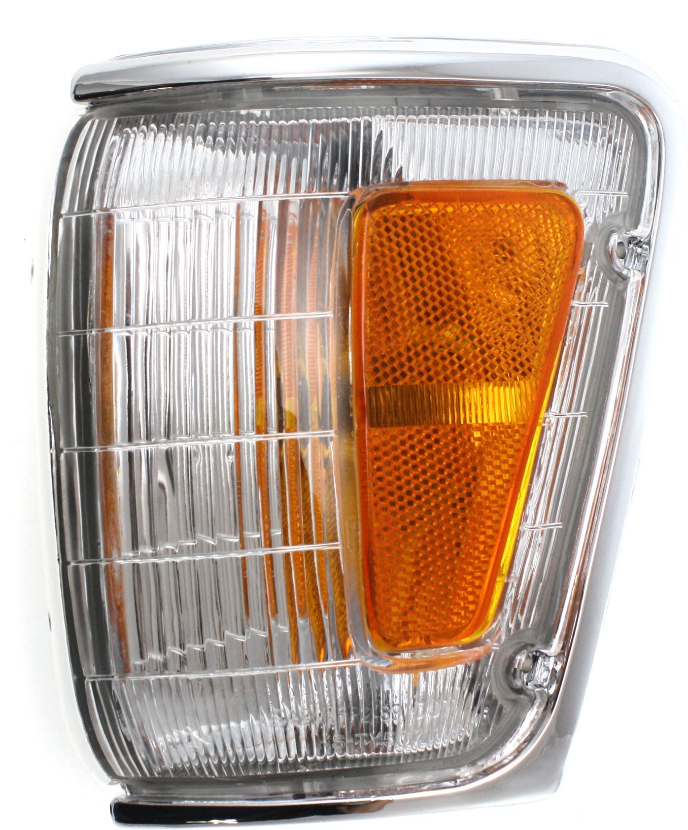 Corner Light Assembly for Toyota Pickup 1989-1991, Left (Driver), with Chrome Trim, Replacement