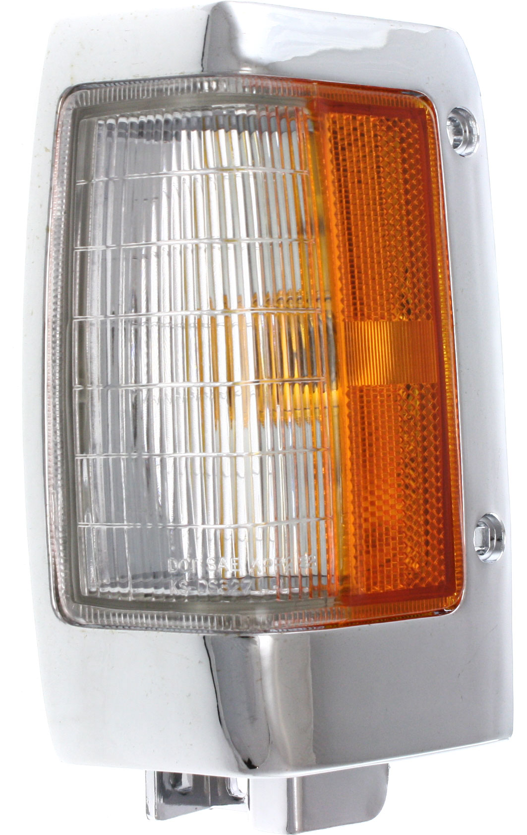 Corner Light Assembly for Nissan Pickup 1990-1997, Left (Driver), Chrome Trim, Replacement