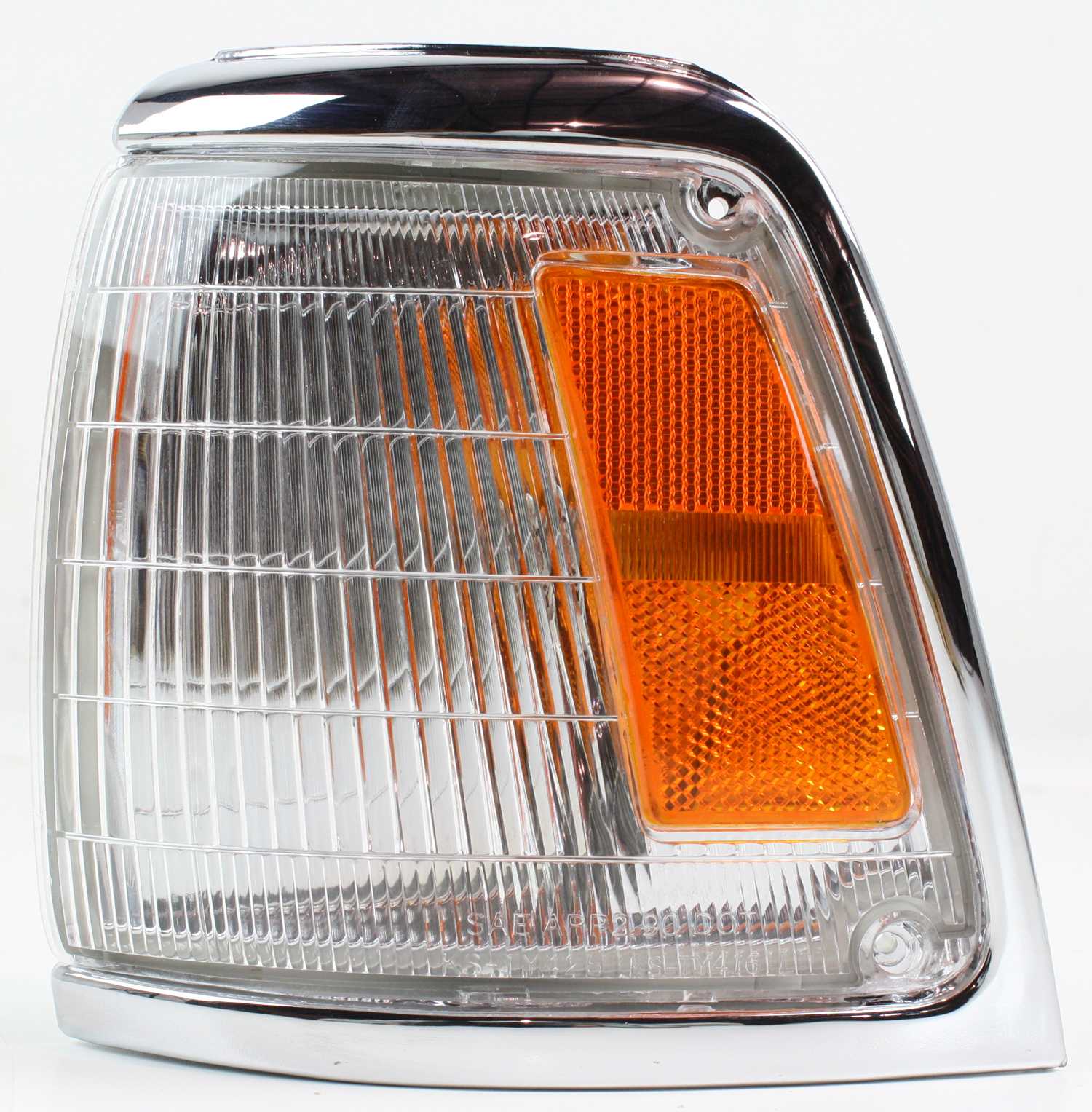 Corner Light Assembly for 1992-1995 Toyota Pickup, Left (Driver) Side, with Chrome Trim, 2WD (Two-Wheel Drive), Replacement