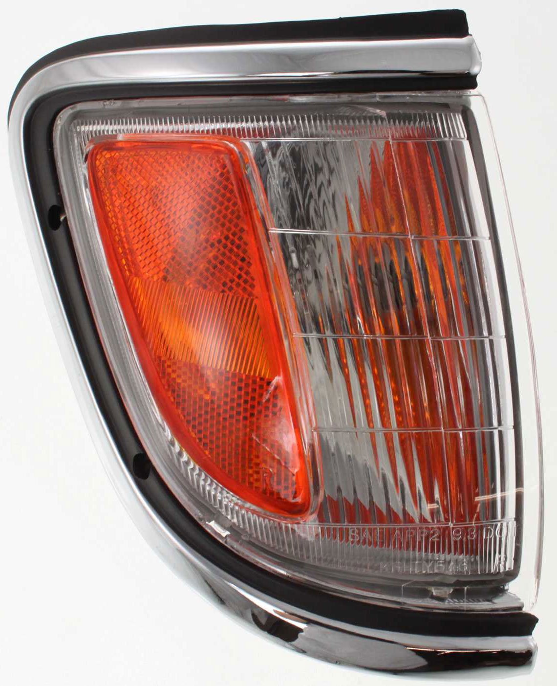 Corner Light Assembly for 1995-1996 Toyota Tacoma, Right (Passenger) Side, with Chrome Trim, RWD, Replacement