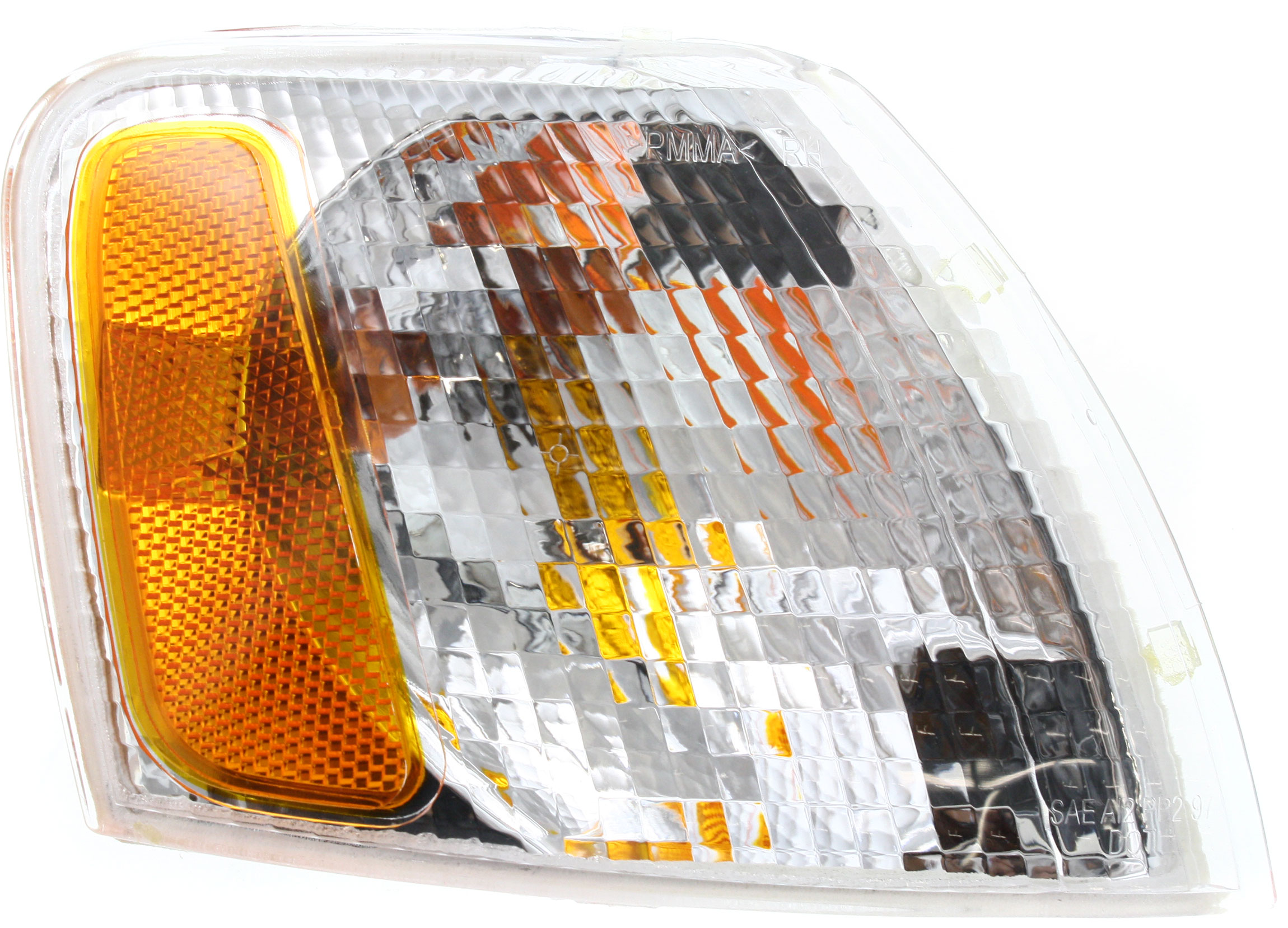 Corner Light Assembly for Volkswagen Passat 1998-2001, Right (Passenger) Side, Clear and Amber Lens, Old Body Style, Replacement