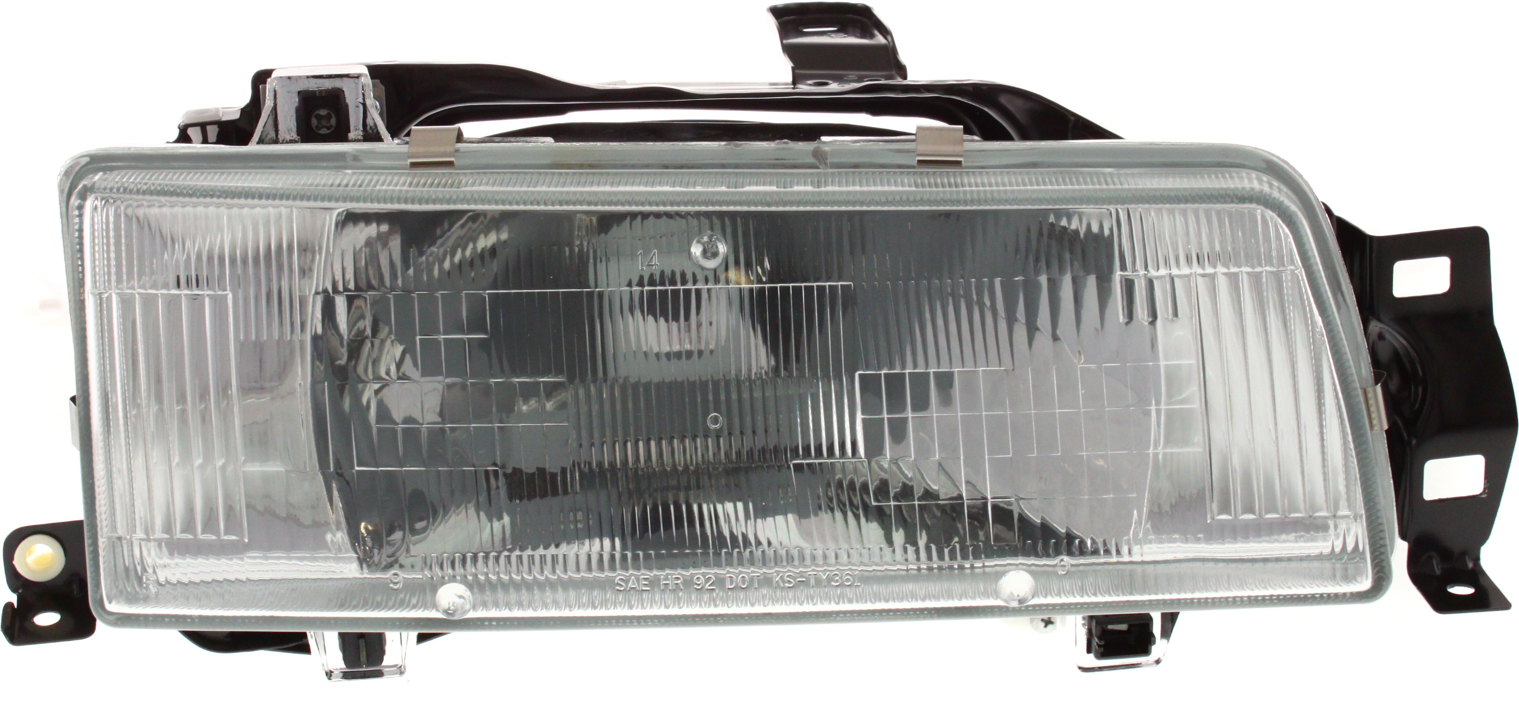 Headlight Assembly for Toyota Corolla 1988-1992, Right (Passenger), Halogen, 4-Door, Sedan/Wagon, Built for Canada/USA Vehicles, Replacement