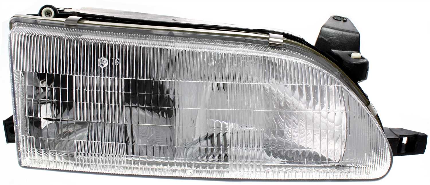 Headlight Assembly for Toyota Corolla 1993-1997, Right (Passenger), Halogen, Replacement