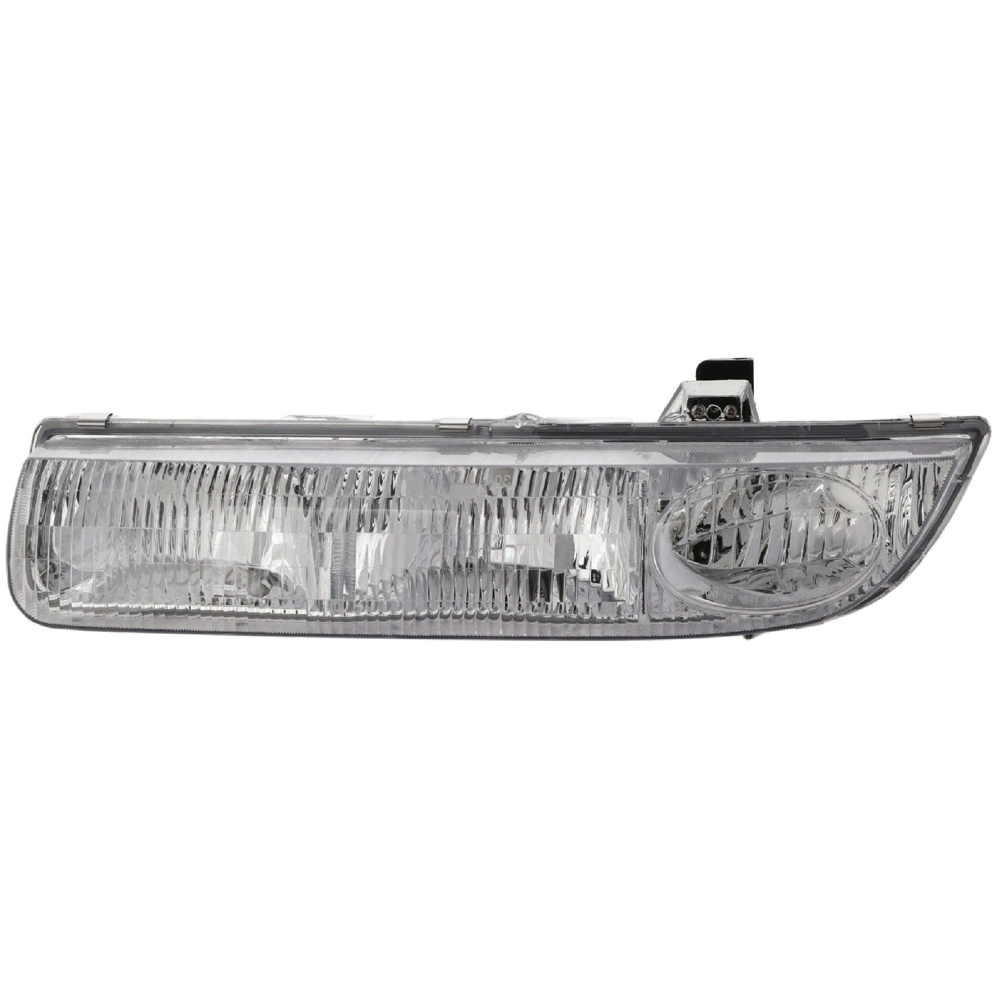Headlight Assembly for Saturn S-Series 1996-1999, Left (Driver), Sedan/Wagon, Halogen, Replacement - Fits Saturn SL, SL1, SL2, SW1, SW2.