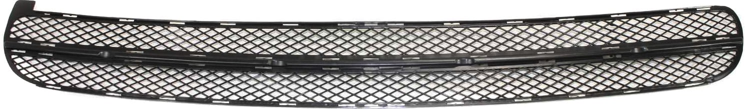 Front Bumper Grille for Volkswagen Beetle 1998-2005, Center Mesh Insert, Textured Black, Without Fog Light Hole, Replacement