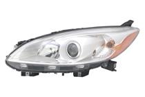 Headlight for Mazda 5 2012-2017, Left (Driver), Lens and Housing, Halogen, CAPA-Certified, Replacement
