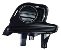 Right (Passenger) Front Bumper Insert for 2014 - 2016 Toyota Highlander, Fog Light Hole Cover, without Daytime Running Lights, without Fog Lights,  814810E140, Replacement