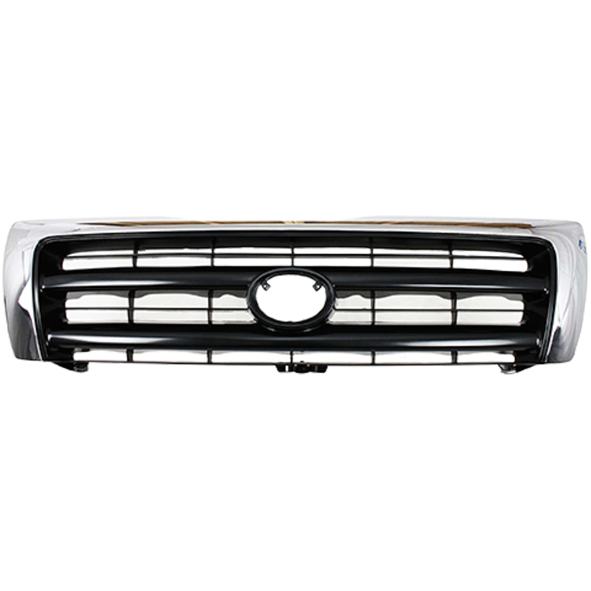 Chrome Shell/Painted Dark Argent Insert Grille for 1998-2000 Toyota Tacoma, 2WD (Two-Wheel Drive)/4WD (Four-Wheel Drive), with Pre-Runner, Replacement