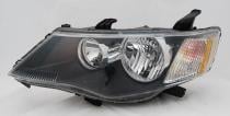 Left (Driver) Headlight Assembly for 2007 - 2009 Mitsubishi Outlander, Front Replacement Housing / Lens / Cover, Halogen; Matte Black Bezel; Composite;  8301A917