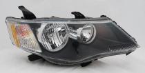 Right (Passenger) Headlight Assembly for 2007 - 2009 Mitsubishi Outlander, Front Headlight Housing/ Lens/ Cover, Halogen, Matte Black Bezel, Composite,  8301A918, Replacement