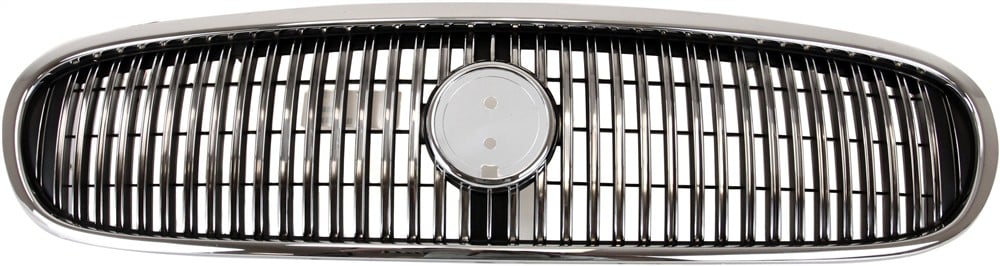 Grille for Buick LeSabre 1997-1999, Plastic Material with Chrome Shell/Painted Black Insert, Replacement