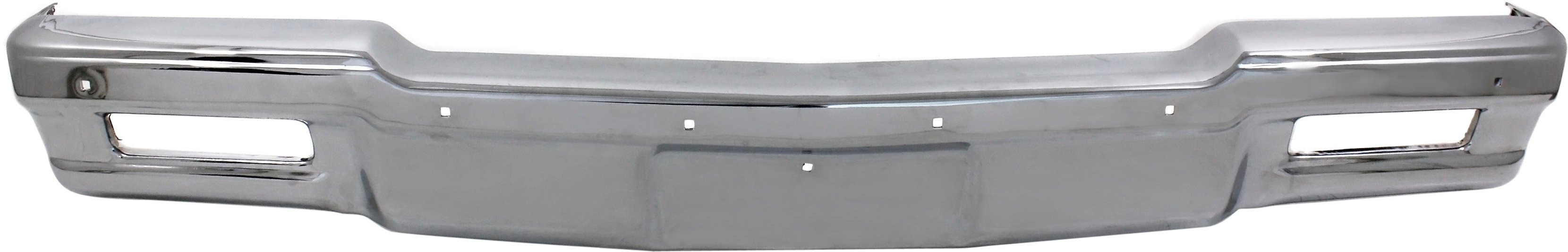 Front Bumper Face Bar for Chevrolet Caprice 1980-1990, Chrome, Without Molding Holes, Replacement
