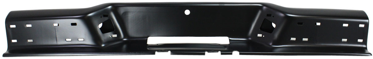 Step Bumper Face Bar for S10 Pickup 1994-1997 Series, Factory Installed, without Pad, with Pad Provision, without Mounting Bracket, Powdercoated Black, Fleetside, Replacement