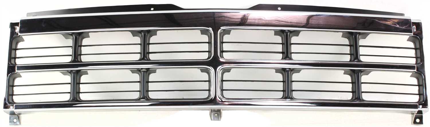 Grille for 1991-1996 DAKOTA, Chrome Shell/Painted Black Insert, Replacement