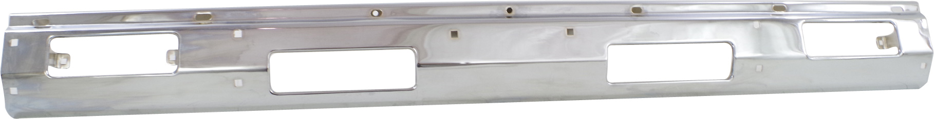 Front Bumper for Nissan Pickup/Pathfinder 1986-1992, Chrome, with Top Pad Holes, Replacement