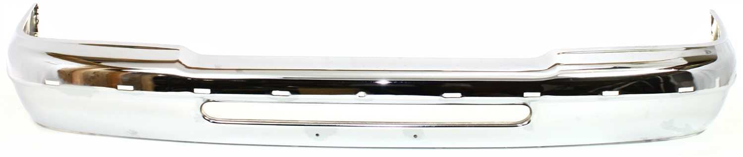 Front Bumper for 1993-1997 Ford Ranger, Chrome Finish, with Molding Holes, Replacement