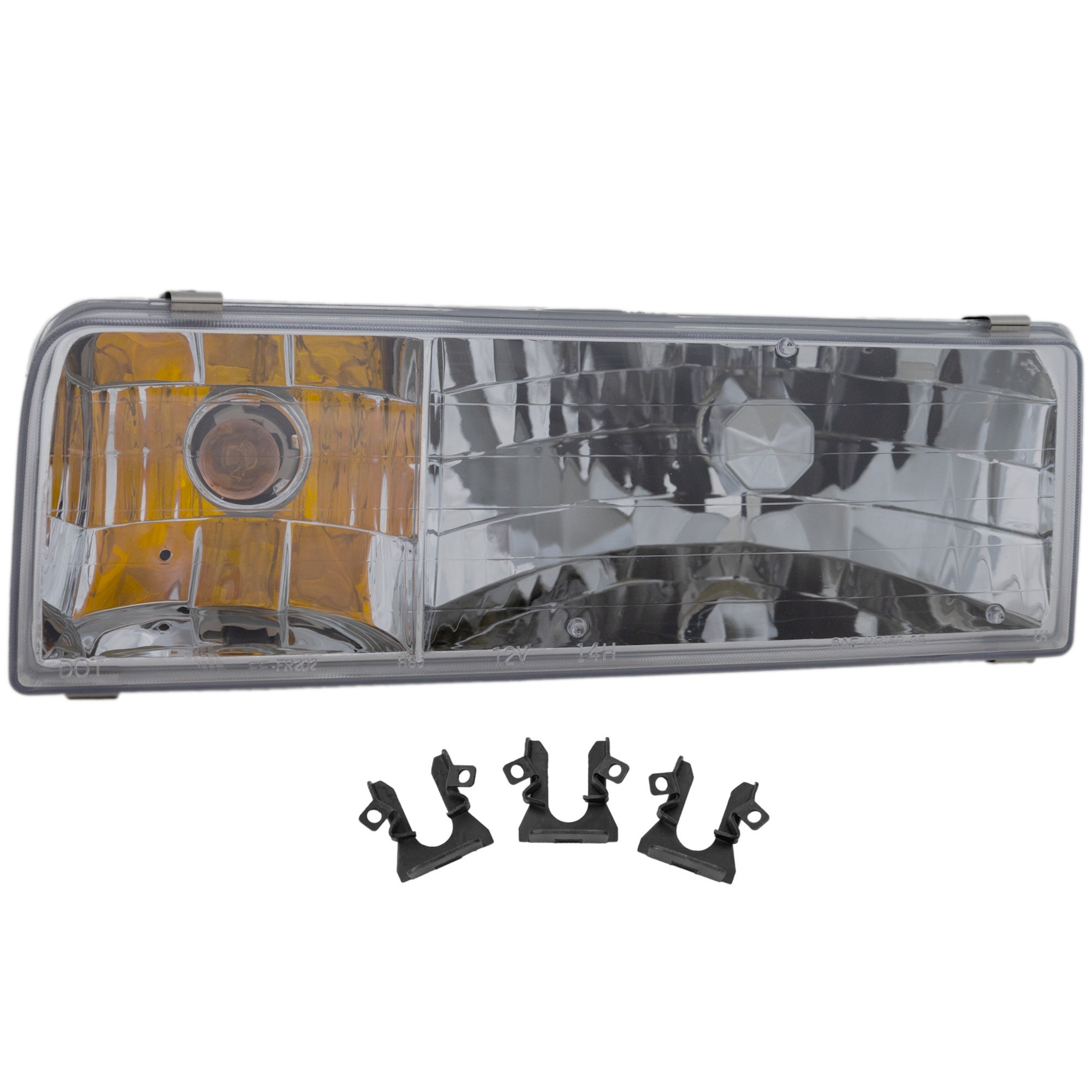 Headlight Assembly for Lincoln Town Car 1995-1997, Left (Driver), Halogen, Replacement
