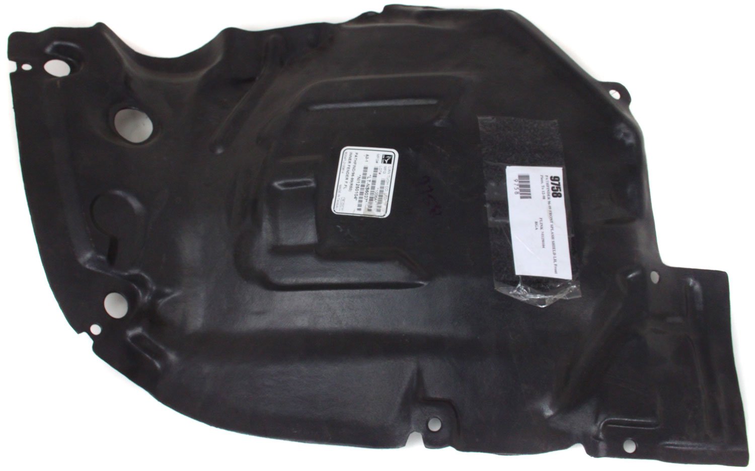 Front Fender Liner for Nissan Pathfinder 1996-1999, Left (Driver) Side, Front Section, Up To 12-98, Replacement