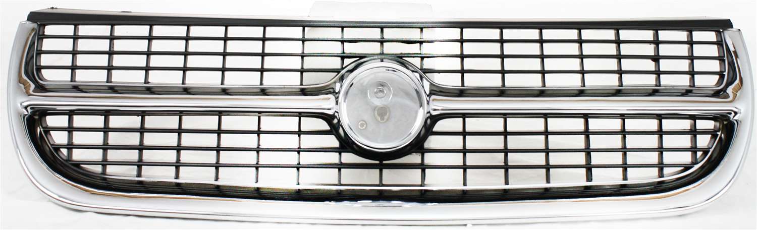 Plastic Grille for 1996-1997 Sebring, Chrome Shell with Painted Black Insert, Convertible, Replacement