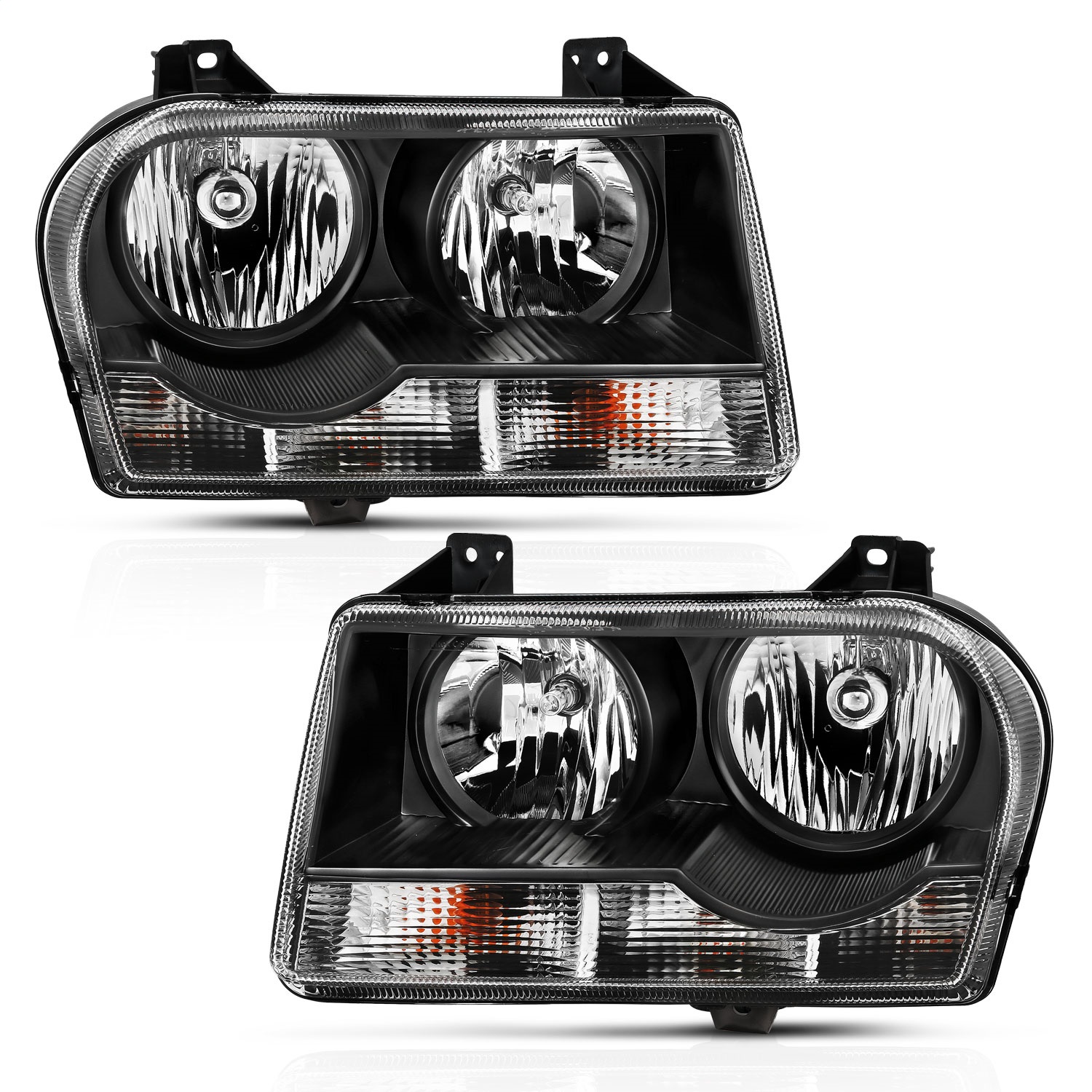 Front Headlight Assembly Housing/Lens/Cover for 2005 - 2007 Chrysler 300 & 300C Right (Passenger),  4805756AH, Replacement