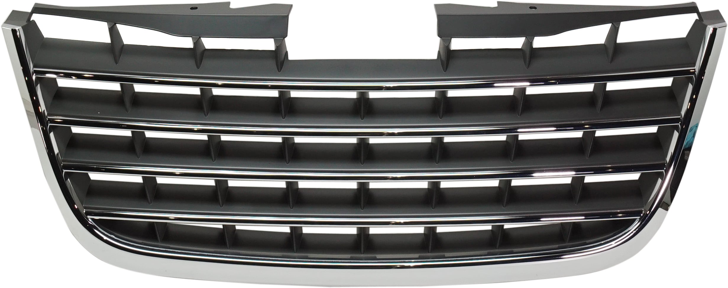 Grille for 2008-2010 Town and Country, Chrysler, Plastic Construction, Chrome Shell with Painted Dark Gray Insert, Suited for Limited, Touring, Walter P. Chrysler Signature Series Models, Replacement