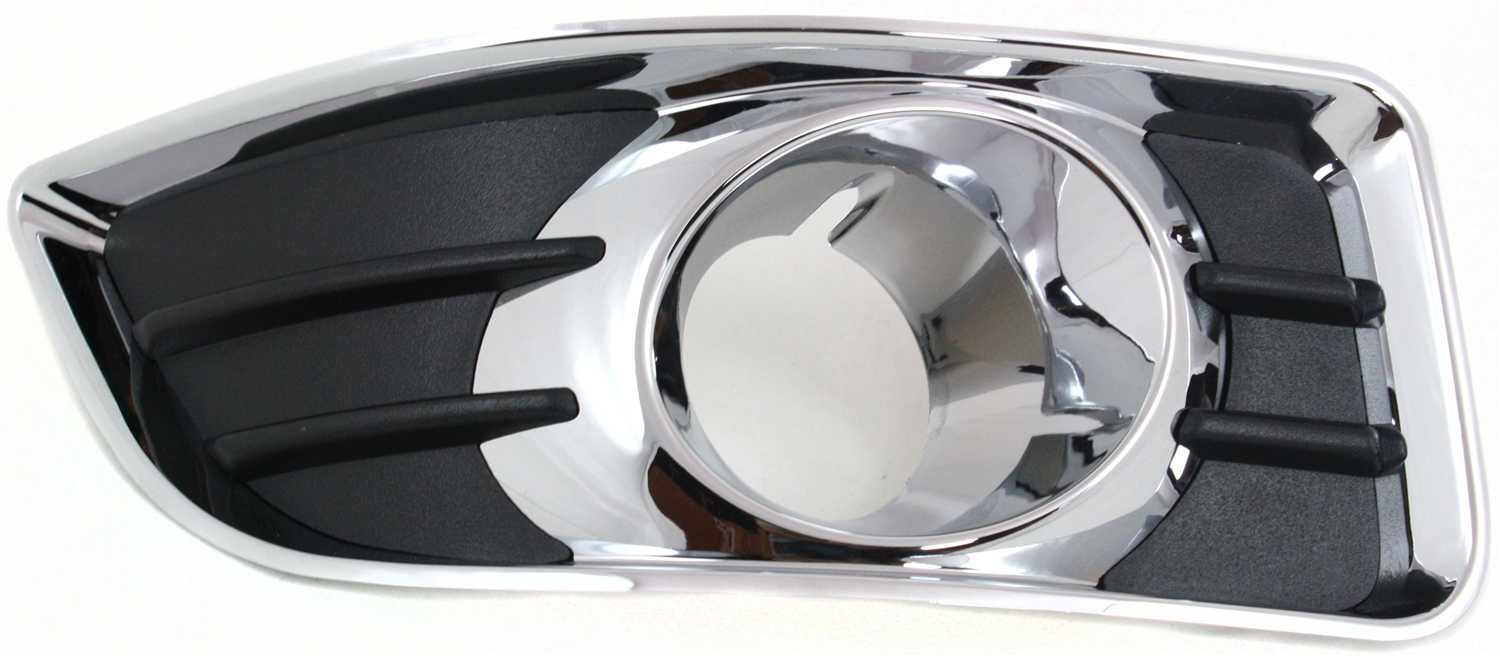 Front Fog Light Molding for Chevrolet Malibu 2006-2008, Right (Passenger), Black with Chrome Trim, LT/LTZ Models, 6th Generation, Plastic, Replacement