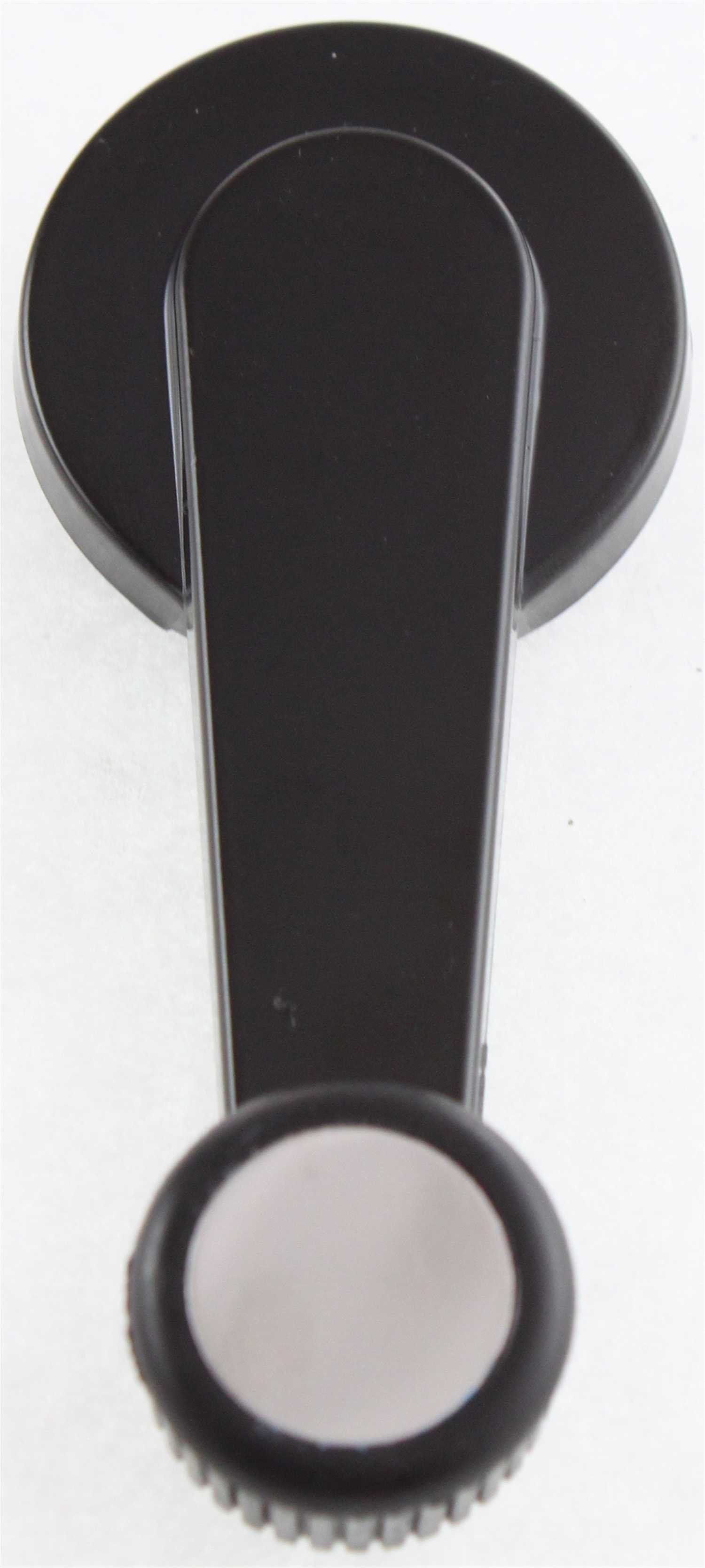 Front Window Crank for Chevrolet S10 Pickup (1982-1993) / Blazer (1987-1994), Smooth Black with Black Knob, Replacement