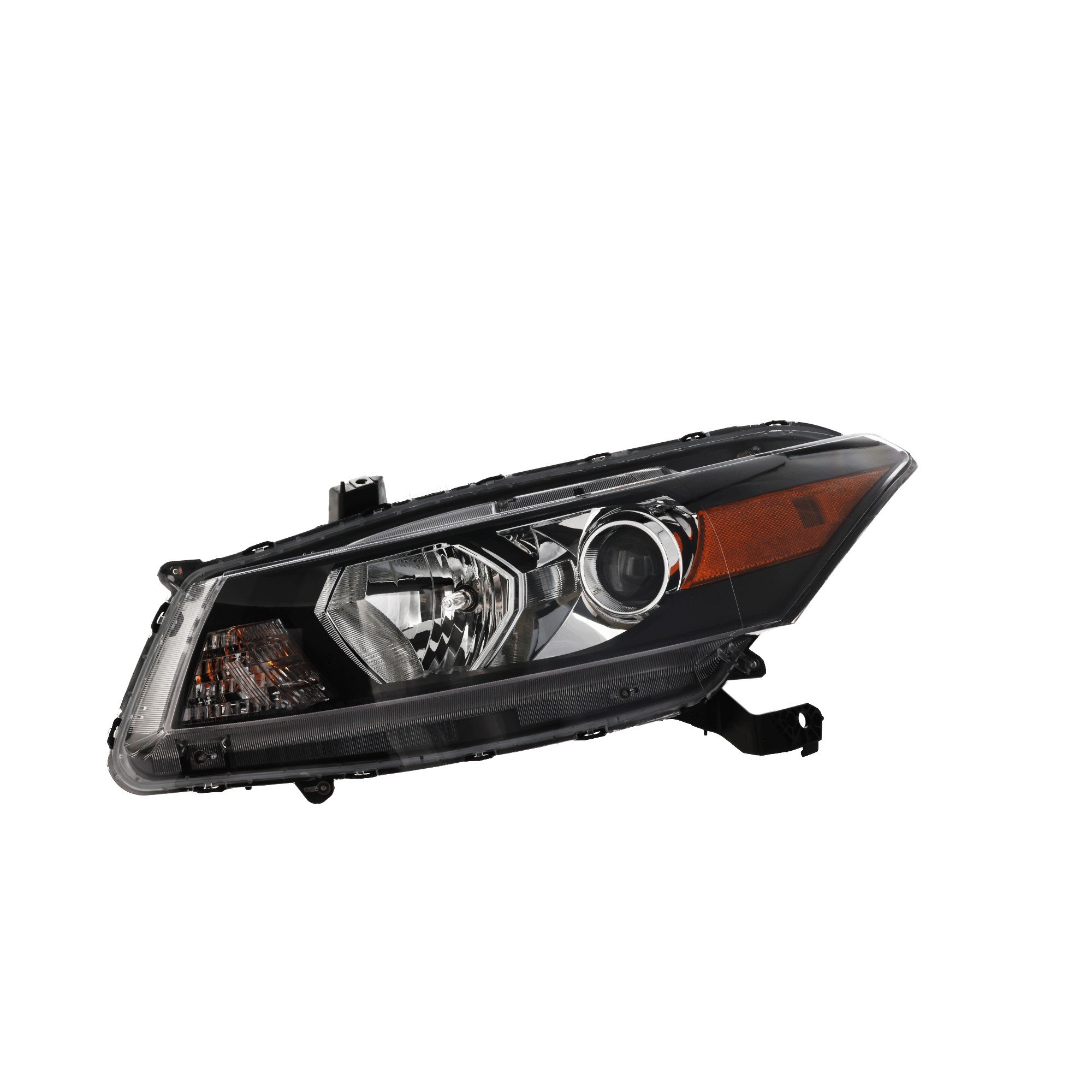 Headlight Assembly for Honda Accord 2008-2012 Coupe, Halogen, Left (Driver), Smooth Contour Turn Signal, Replacement