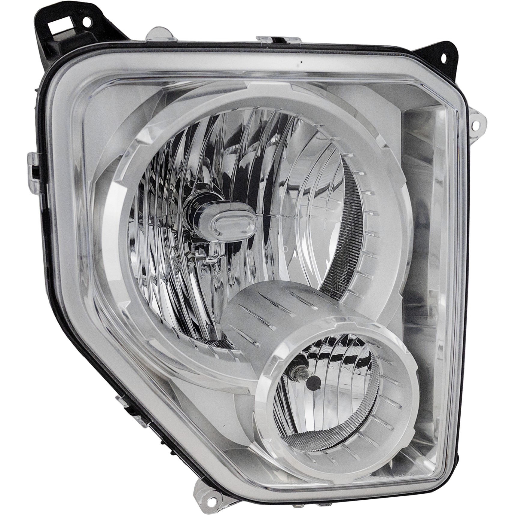 Headlight Assembly for Jeep Liberty 2008-2012, Right (Passenger) Side, Halogen, Chrome Interior, with Fog Light, Replacement
