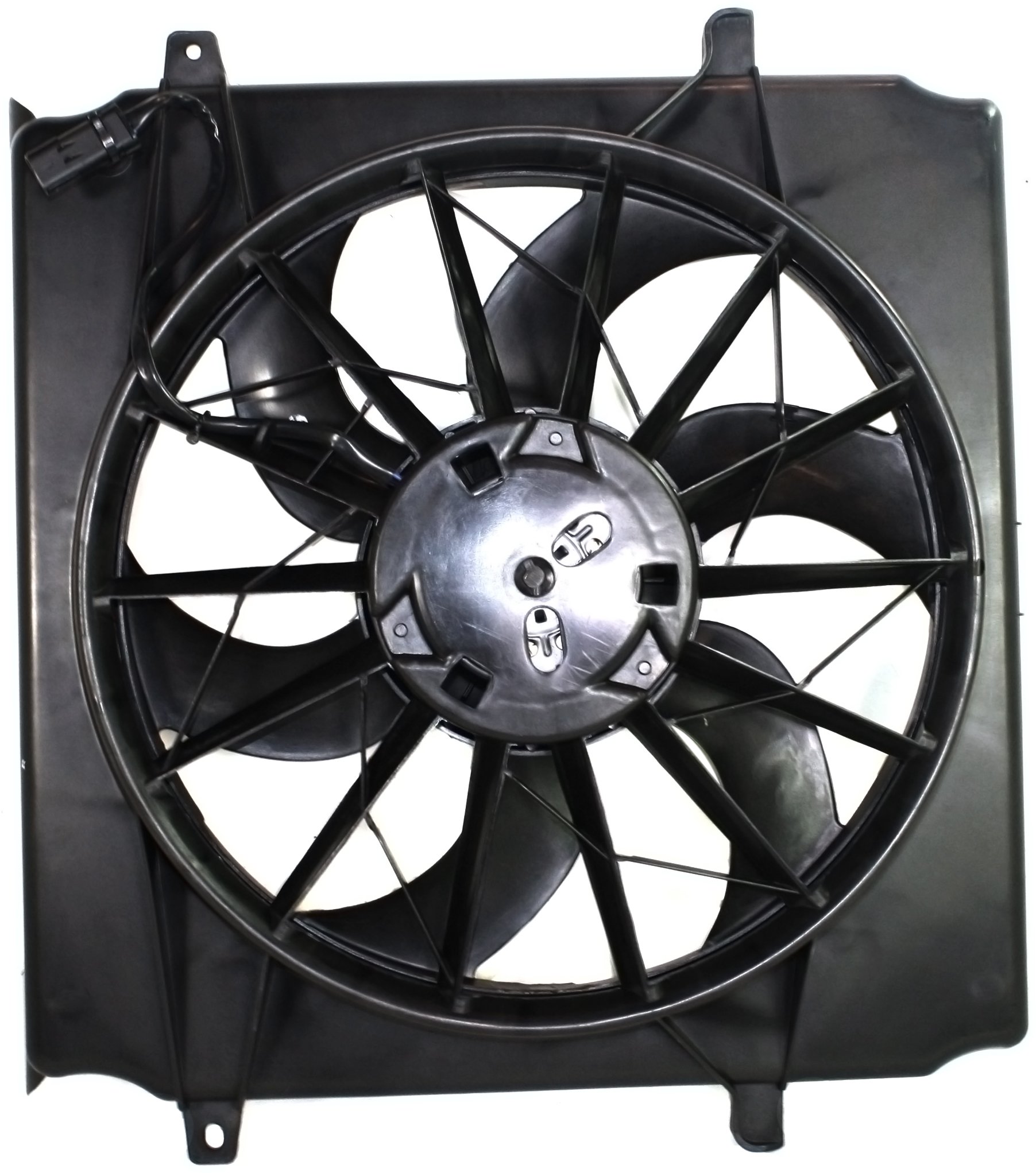 Radiator Fan Assembly for Jeep Liberty 2004-2007, Gas, Without Heavy Duty Cooling, Replacement