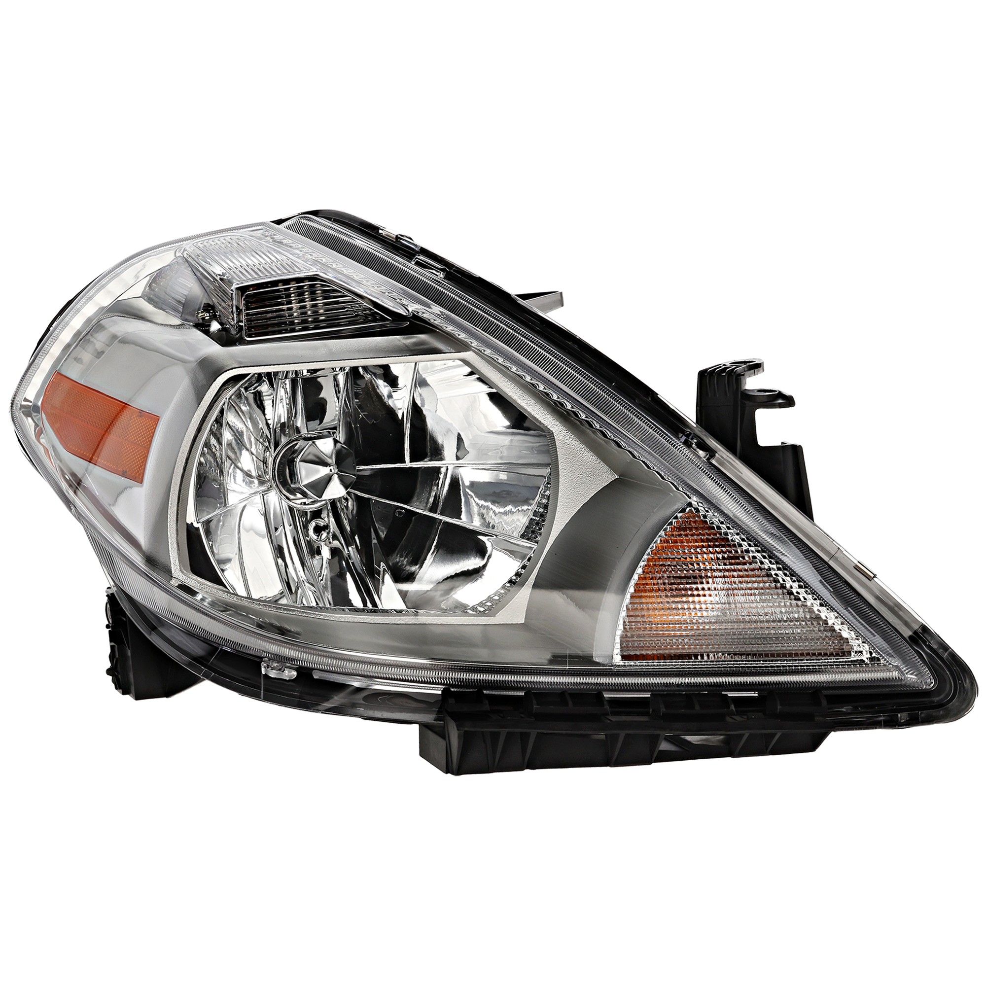 Headlight Assembly for Nissan Versa Hatchback / Sedan (2007-2012 Right Passenger), Halogen, Replacement (CAPA Certified)