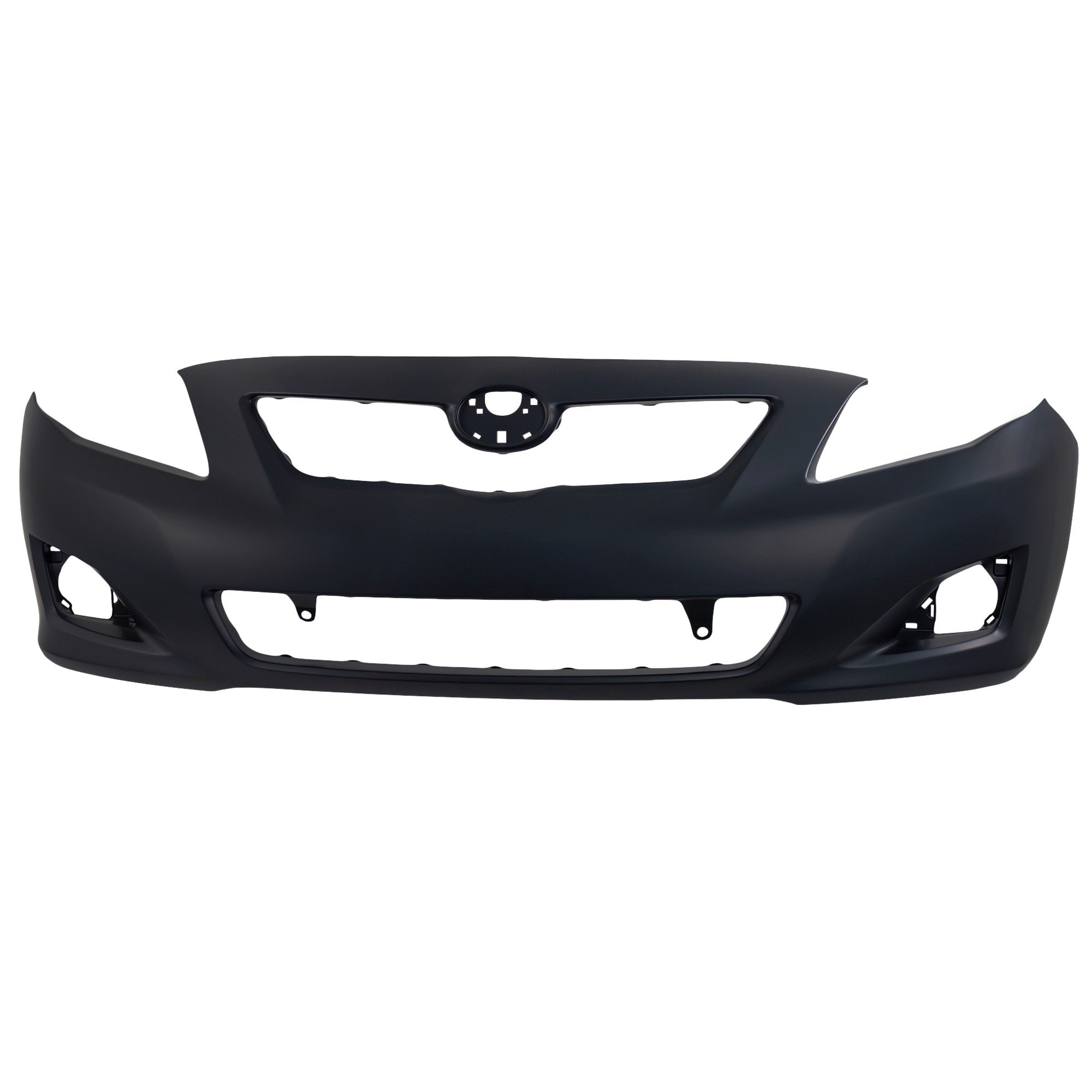 Front Bumper Cover for Toyota Corolla 2009-2010, Primed (Ready to Paint), without Spoiler Holes, for Japan and North America Models (Excluding S/XRS), Replacement (CAPA Certified)