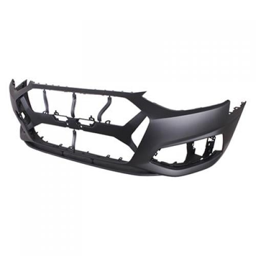 Front Bumper Cover for Audi A4 2020, Primed (Ready to Paint), Without S-Line Package, Without Headlight Washer Hole, Without Parking Aid Sensor Hole, Replacement