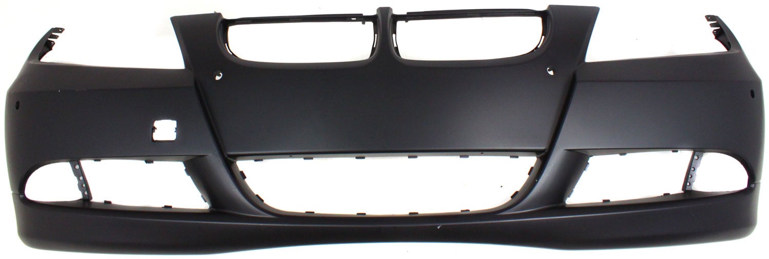 Front Bumper Cover for BMW 3-Series 2006-2008, Primed (Ready to Paint), without Headlight Holes, with Parking Distance Control Sensor Holes, Sedan/Wagon, Replacement