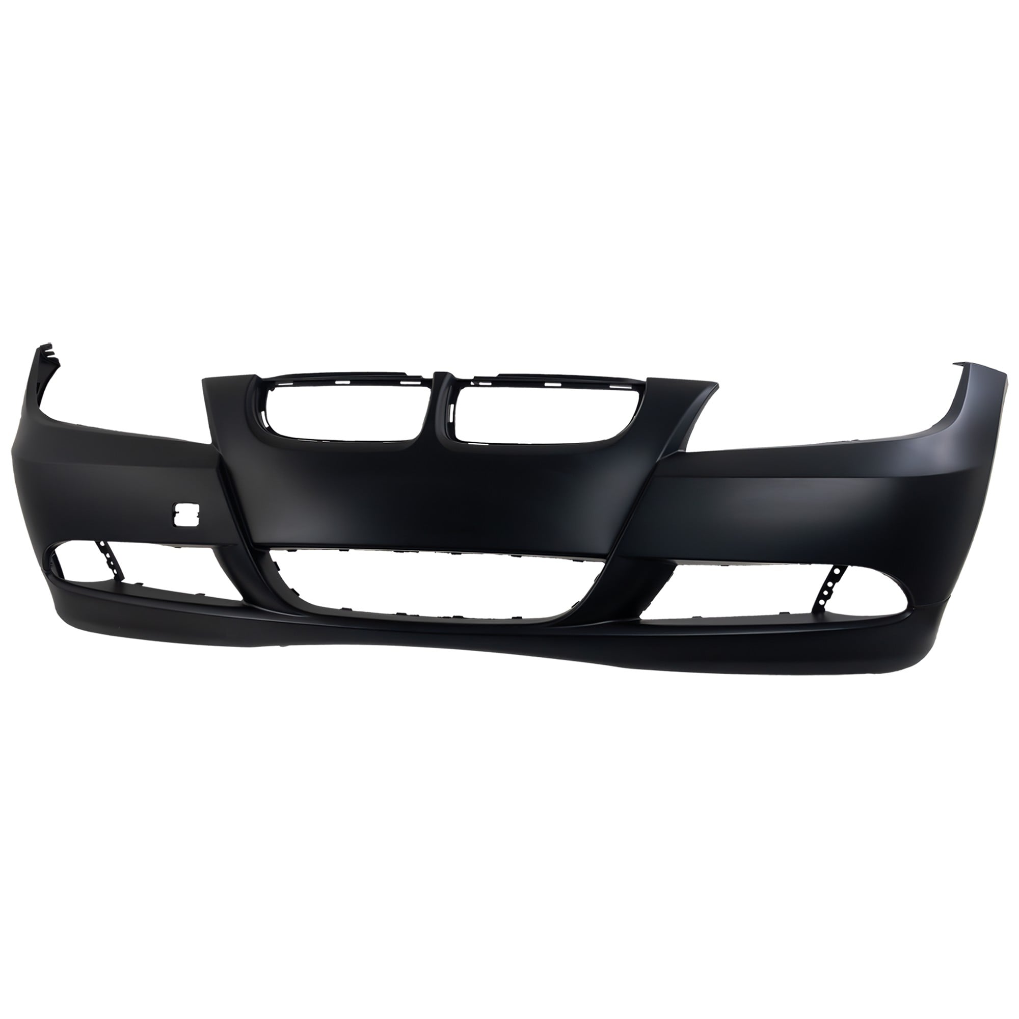 Front Bumper Cover for BMW 3-Series (2006-2008) Sedan/Wagon, Primed (Ready to Paint), without Headlight and Parking Distance Control Sensor Holes, Replacement