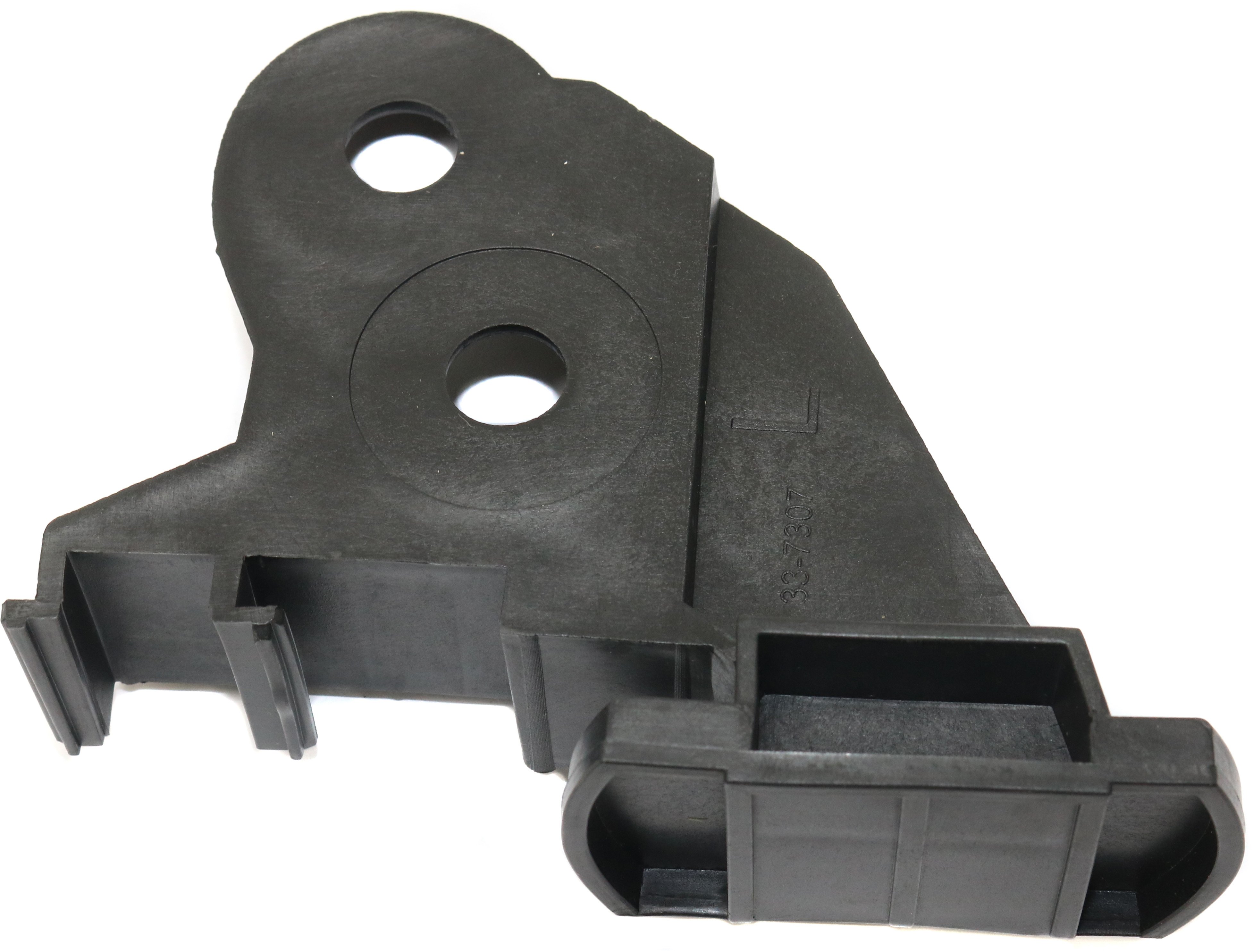 Front Bumper Bracket Support Guide for BMW 3-Series 2002-2005, Left (Driver), with Sport Package, Sedan/Wagon, Plastic, Replacement Models: 320i, 325i, 330i, 325xi, 330xi
