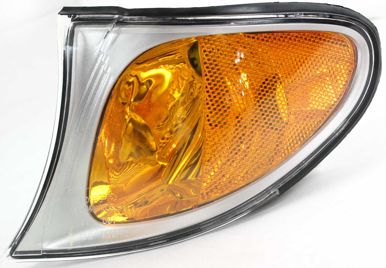 Corner Light Assembly for BMW 3-Series 2002-2005, Left (Driver), Halogen, Sedan/Wagon, Titanium Surround Trim, Replacement Fits Models: 320i, 325i, 330i.