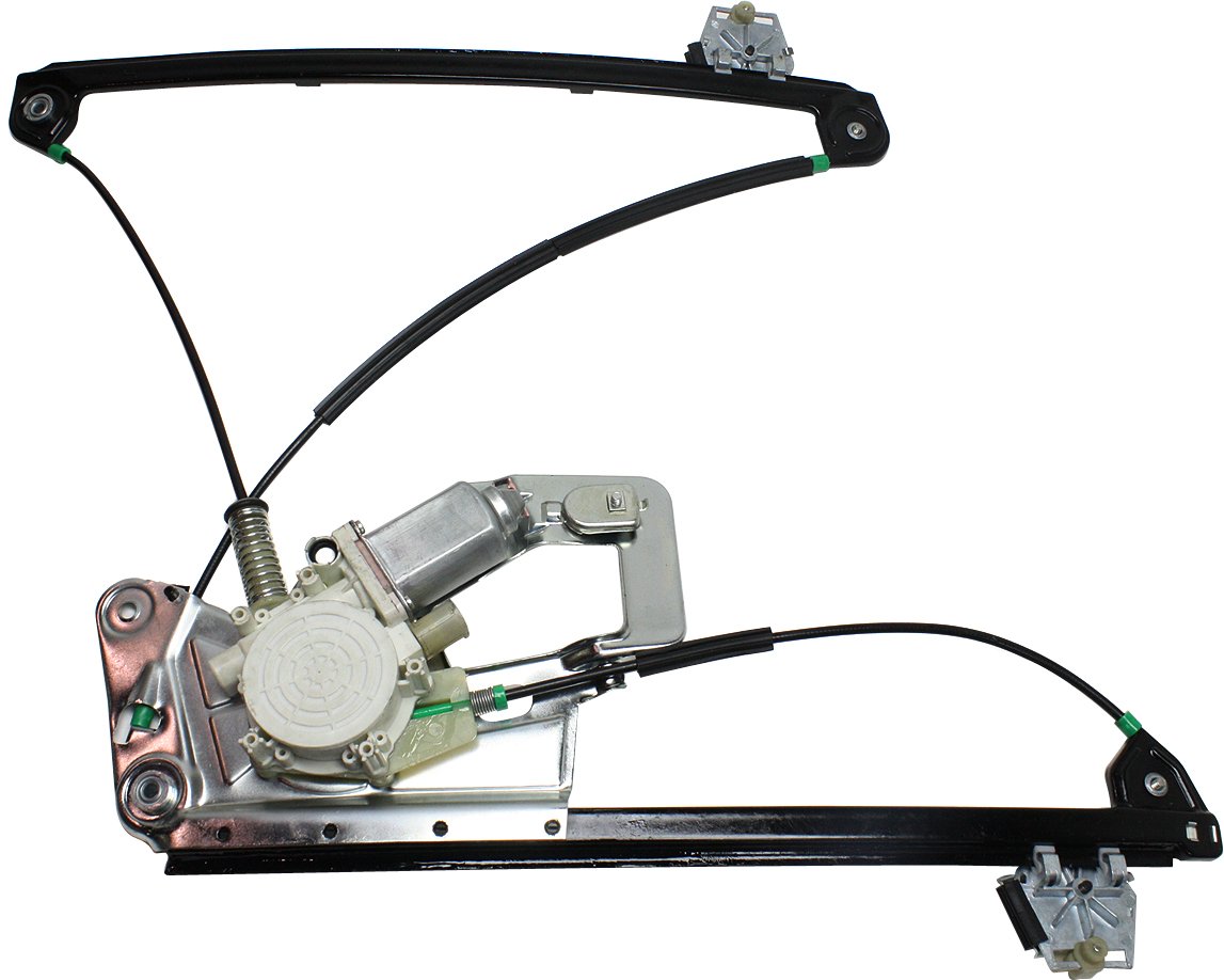 Power Front Window Regulator with Motor for BMW 5-Series 1997-2003, Left (Driver), Replacement Models: 520i, 523i, 525i, 528i, 530i, 535i, 540i, 545i, 550i, M5.