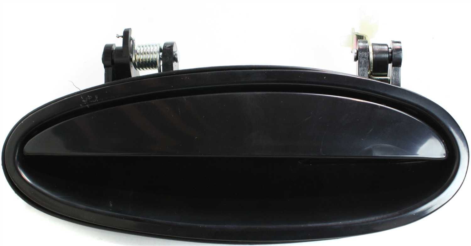 Smooth Black Rear Exterior Door Handle for Pontiac Grand Prix 1997-2008, Left (Driver), Replacement