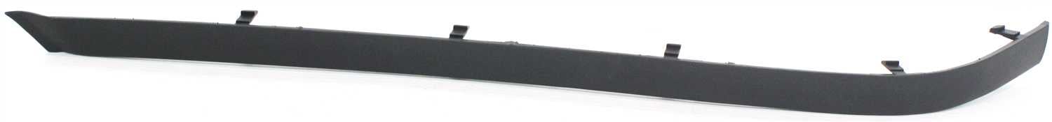 Rear Bumper Molding for BMW 5-Series 1997-2000, Left (Driver) Side, Outer, Textured, Plastic, Sedan, Replacement Models: 525i, 528i, 530i, 540i.