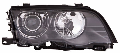 Left (Driver) Headlight Assembly for 1999-2001 BMW 328i, Front Headlight Replacement Housing/Lens/Cover with xenon HID lights, E46 Body Code, Sedan, 4 Door,  63126902763, Replacement