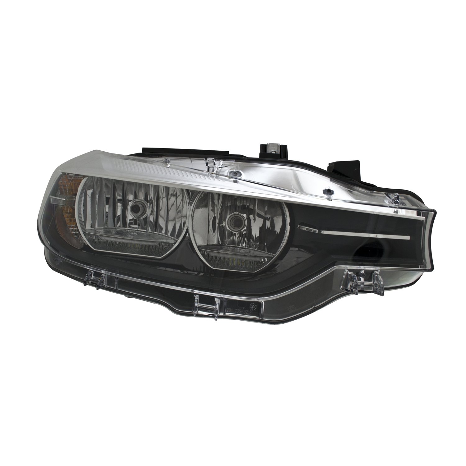 Left (Driver) Headlight Lens/Housing for 2016 - 2018 BMW 328d Xdrive, F31 Series; Halogen Replacement;  63117365599