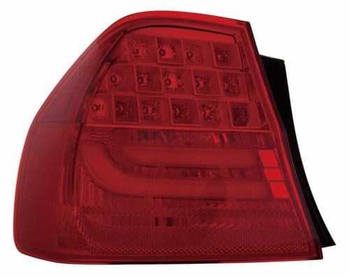 Left (Driver) Rear Tail Light Assembly Replacement Housing/Lens/Cover for 2009 - 2011 BMW 335i, E90 Body Code Sedan, On Body, Includes Lens,  63217289429, Replacement
