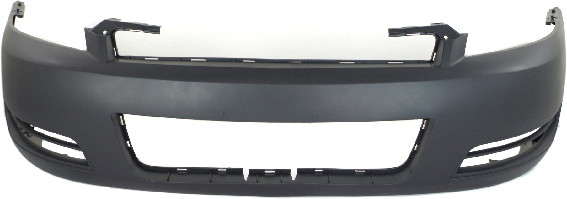 Front Bumper Cover for Chevrolet IMPALA (2006-2013), IMPALA LIMITED (2014-2016), Primed (Ready to Paint), without Fog Light Holes, Replacement (CAPA Certified)