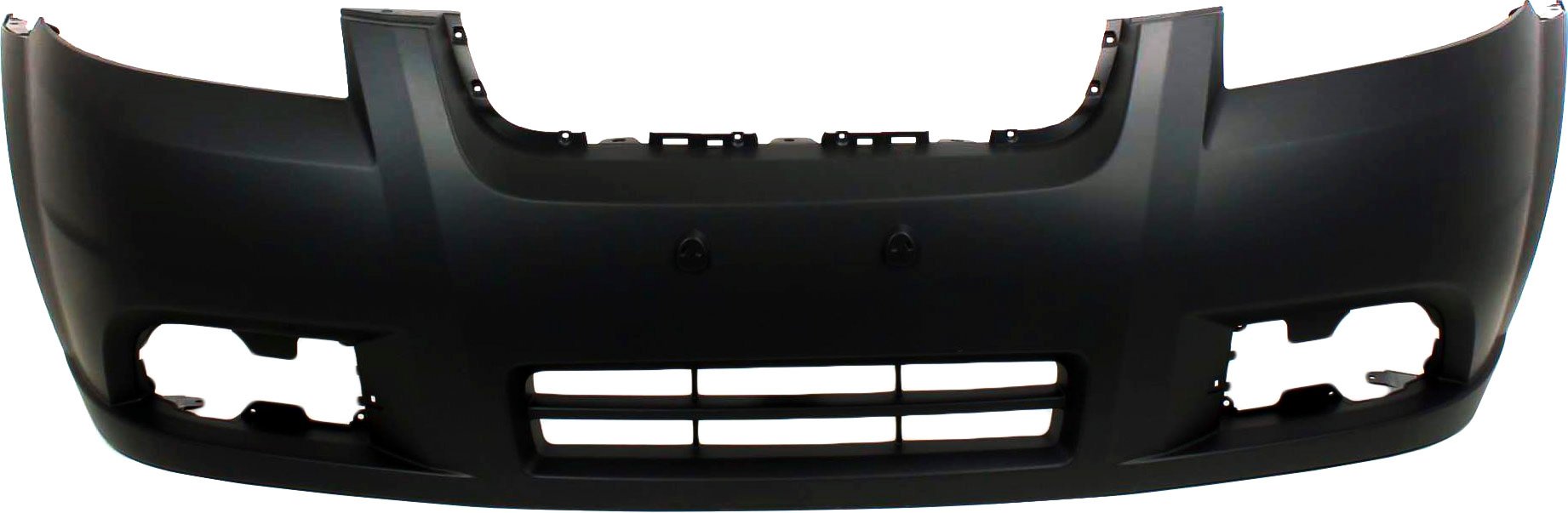Front Bumper Cover for Chevrolet Aveo 2007-2011, Primed (Ready to Paint), w/ Fog Light Holes, Replacement