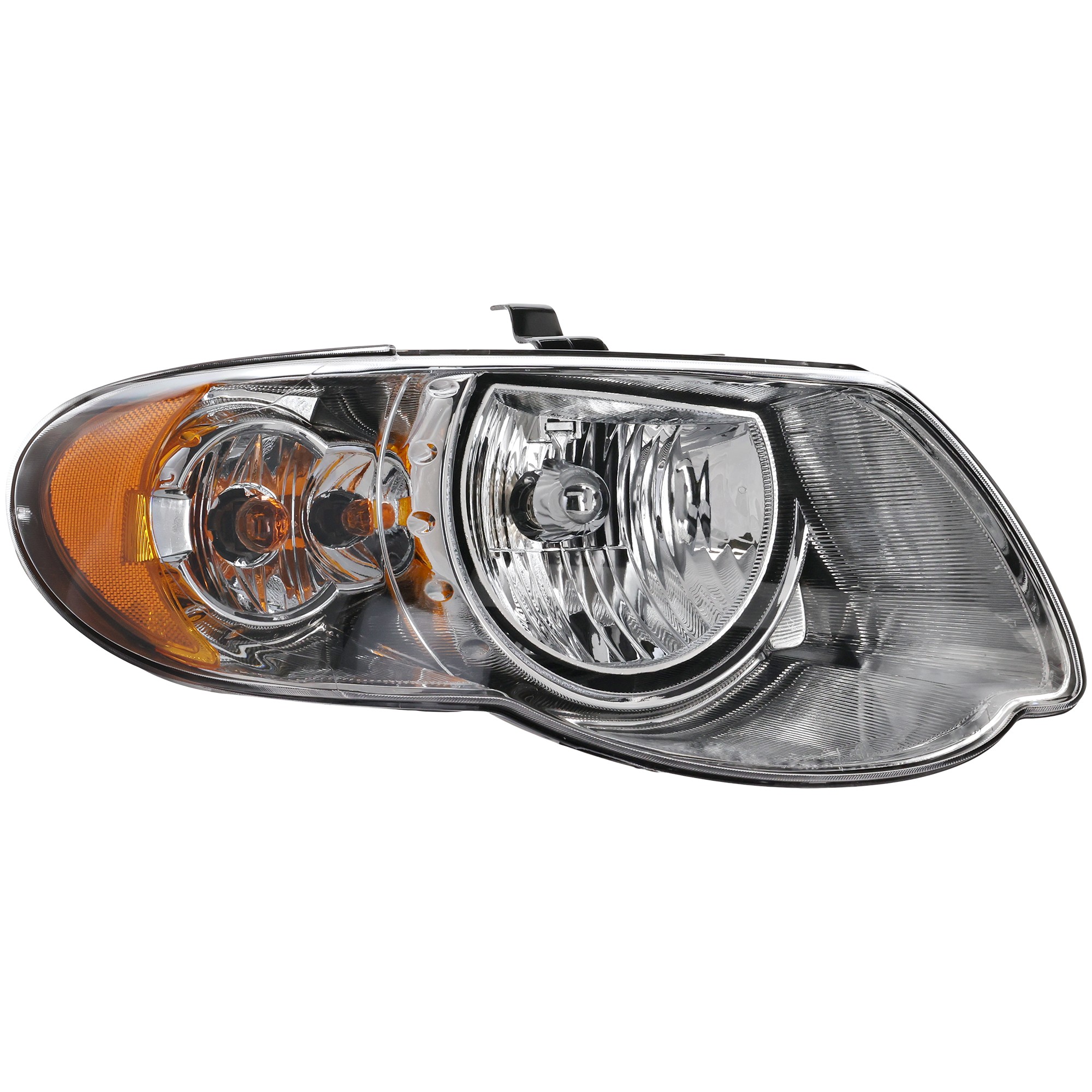 Headlight Assembly for Chrysler Town and Country 2005-2007, Right (Passenger), Halogen, 119 in. Wheelbase, Replacement
