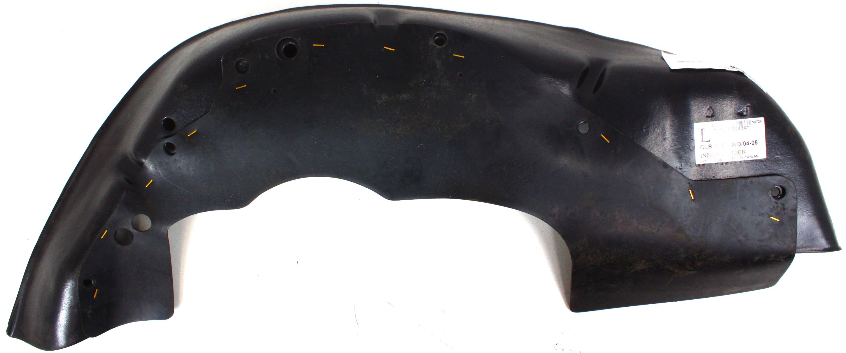Front Fender Liner for Chevrolet Colorado/GMC Canyon 2004-2008, Left (Driver) Inner Section, 4WD (Four-Wheel Drive), Replacement