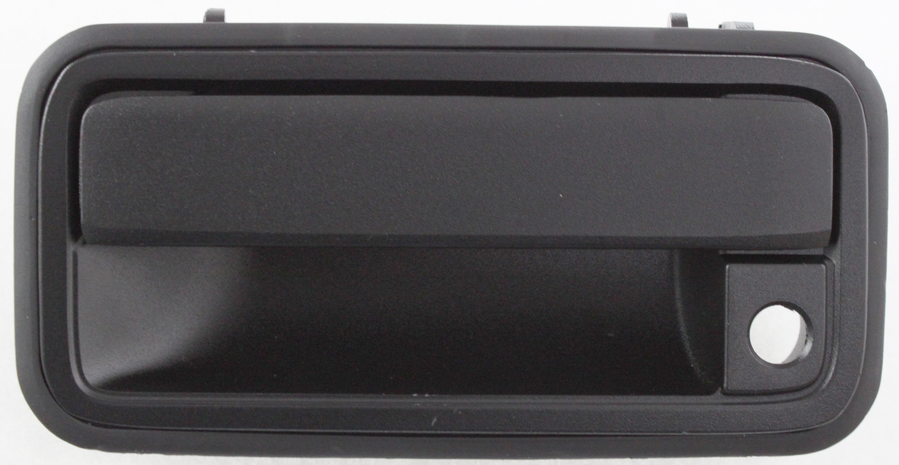 Exterior Front Door Handle for Chevrolet/GMC C/K Full Size Pickup 1988-2000, Left (Driver), Textured Black, Metal Lever/Plastic Bezel, Replacement