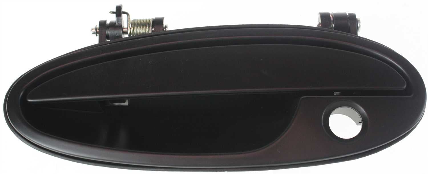 Front Exterior Door Handle for Pontiac Grand Prix 1997-2008, Left (Driver), Smooth Black with Keyhole, Replacement