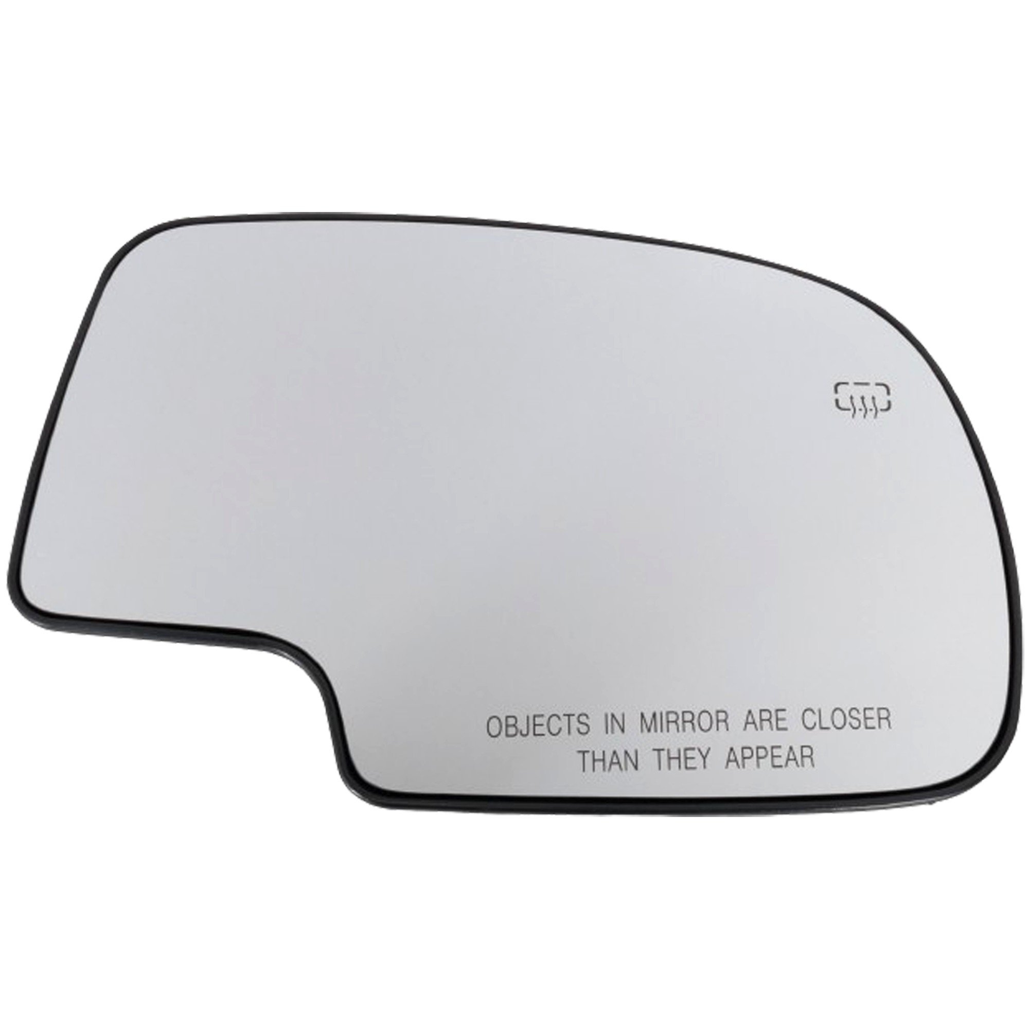 Mirror Glass Replacement for Chevrolet Silverado/GMC Sierra 1999-2006, Right (Passenger) Side, Non-Towing, Heated, with Backing Plate, without Signal Light and Blind Spot Detection, All Cab Types, Includes 2007 Classic